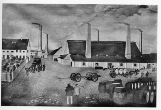 Riebecks wichtigste Fabrik: Webau, um 1860 